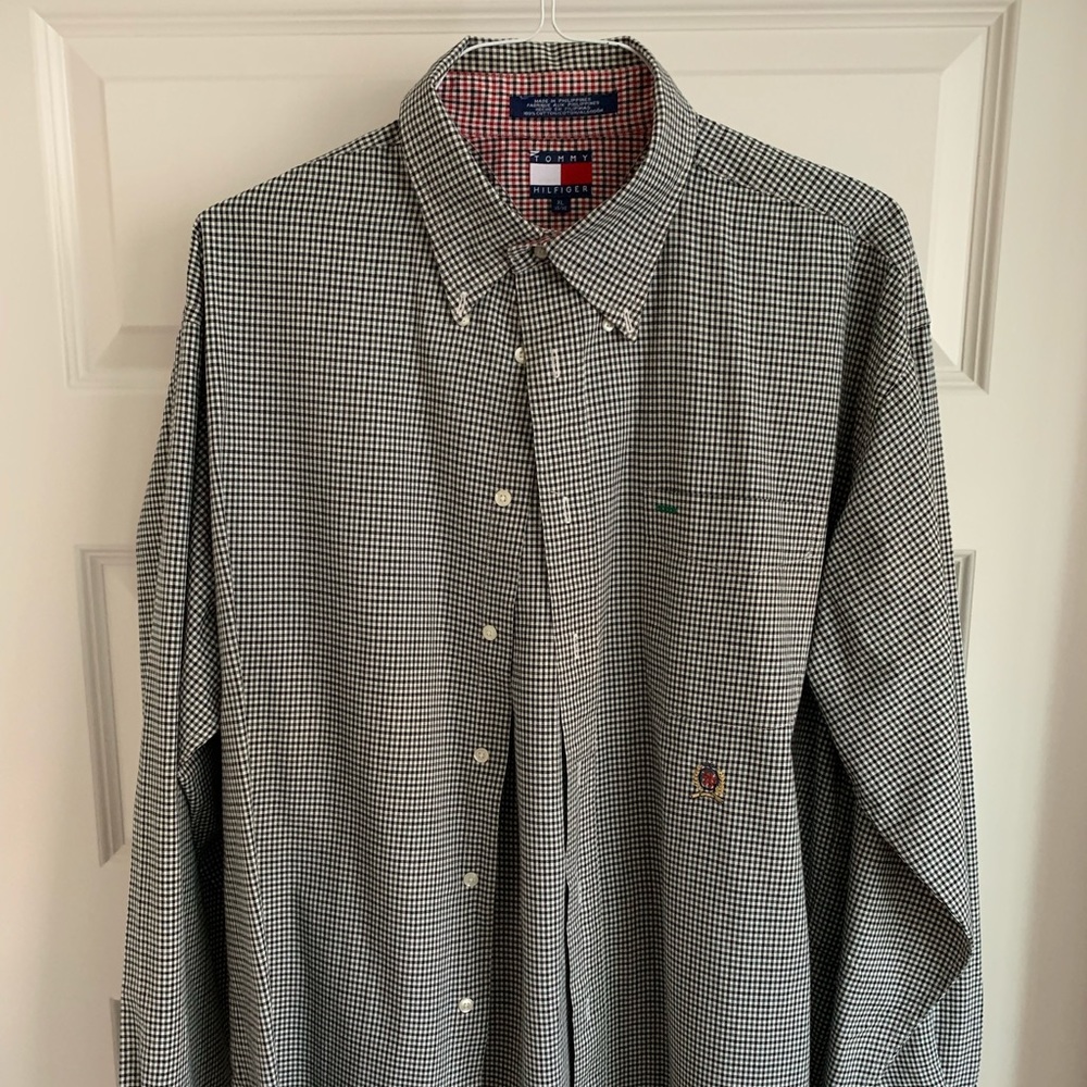Tommy Hilfiger Mens Multicolor Plaid Shirt XL